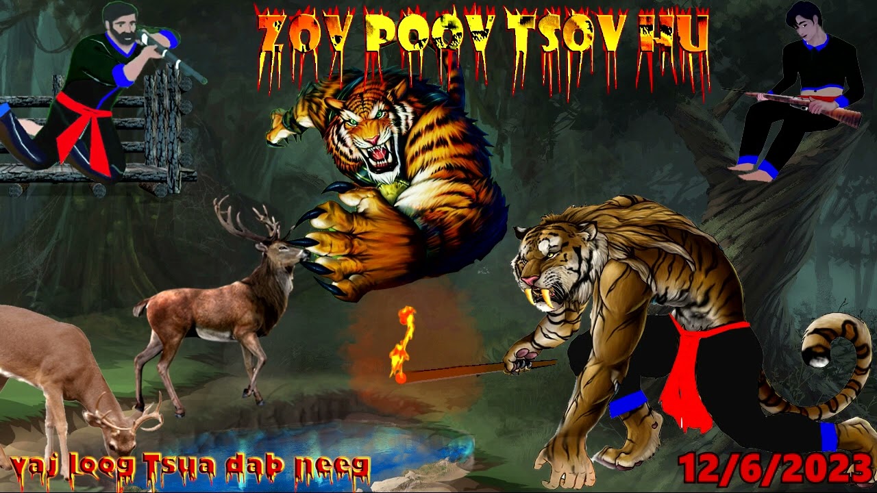 2 kwv tij mus zov poov poob zoo dab tsov tuaj hu txaus ntshai