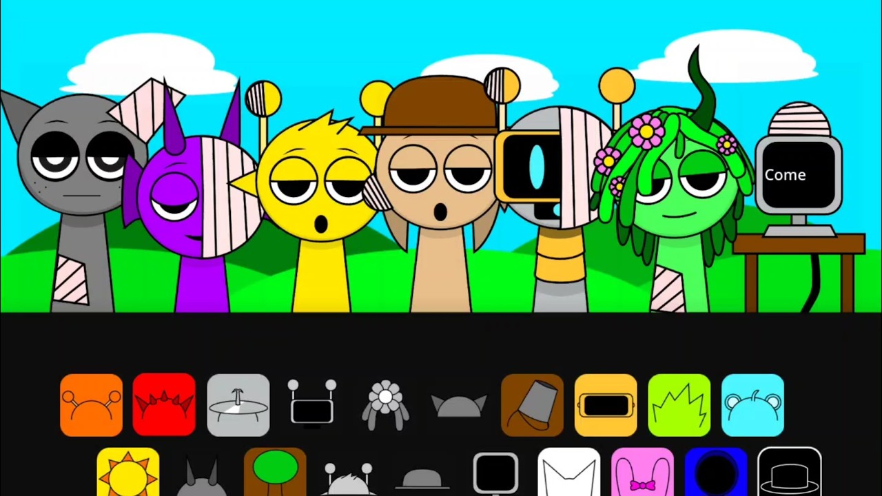 Спрунки, но роли поменяны местами. Обычная версия против версии ужасов. Все персонажи.