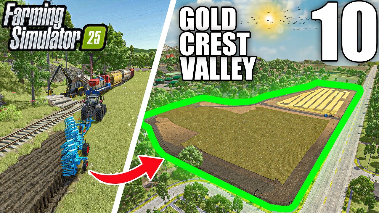 Creating NEW FIELD! + Large Harvest | Gold Crest Valley 3.0 | #9 | Farming Simulator 25