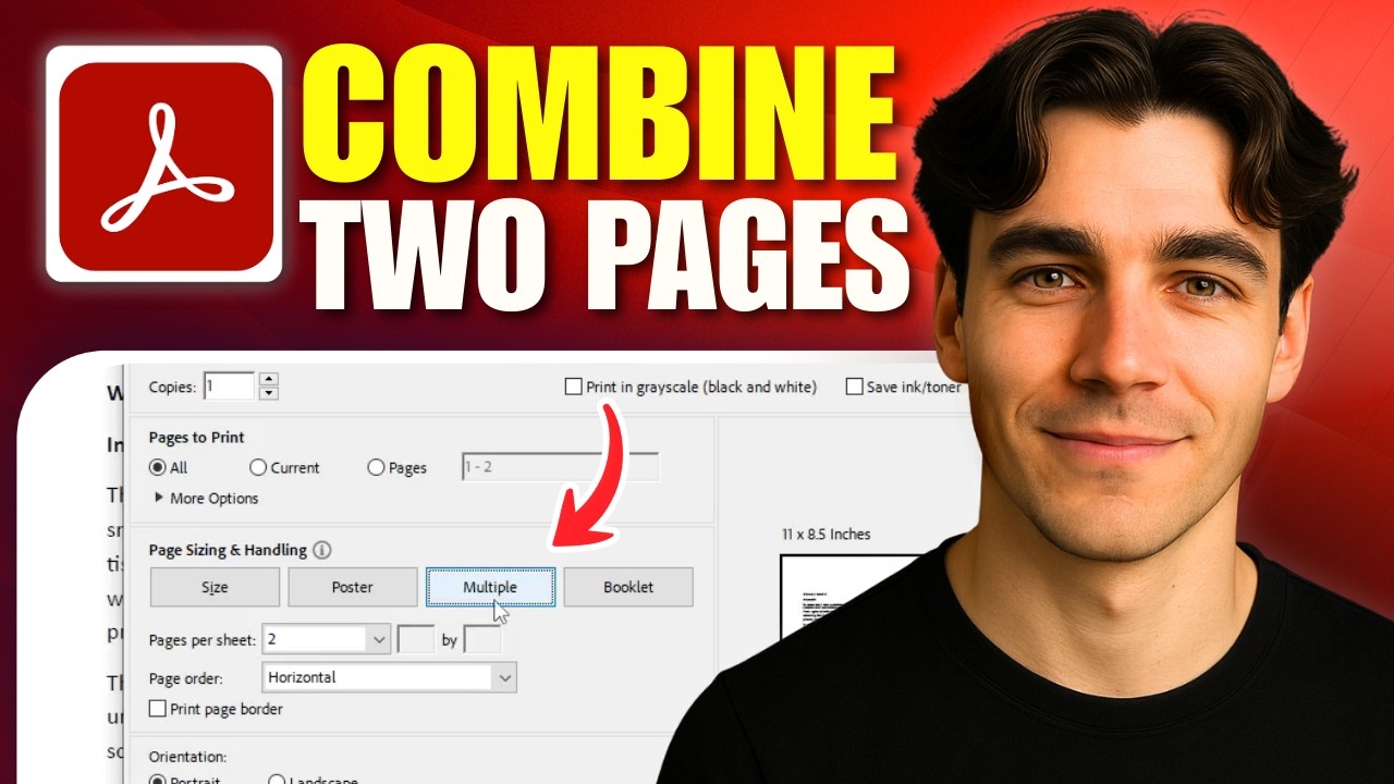 How to Combine Two Pages Into a Single Page In a PDF Using Adobe Acrobat Pro DC (Tutorial 2026)