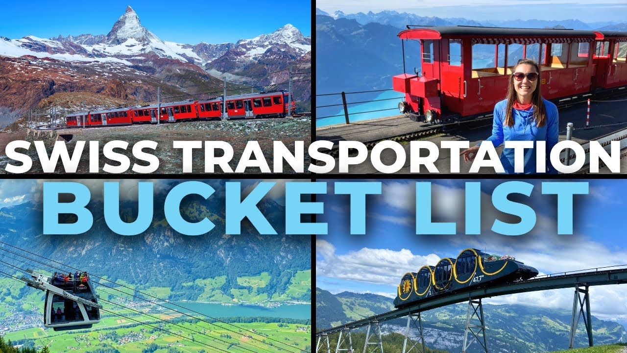 Swiss Transportation BUCKET LIST | Can’t-Miss Rides | Train, Boat, Cable Car, Funicular, Bus, etc.!