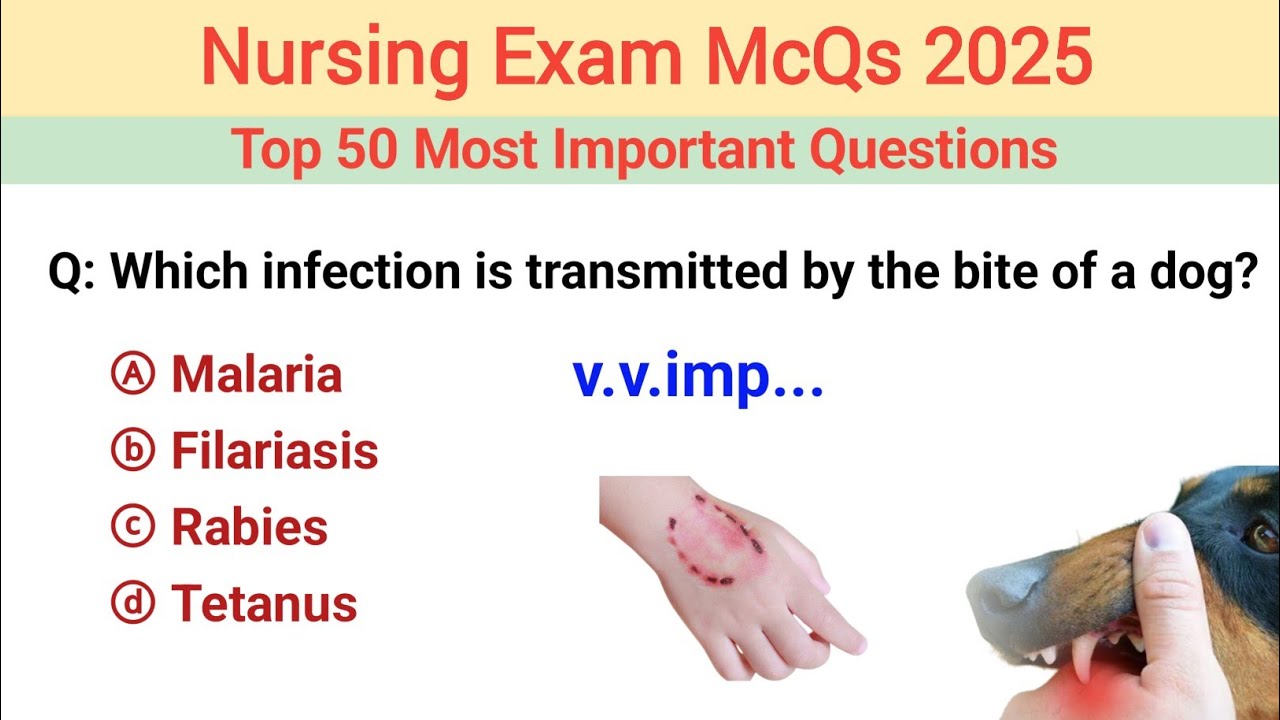 Nursing exam mcq 2025 || Nursing important questions with answer