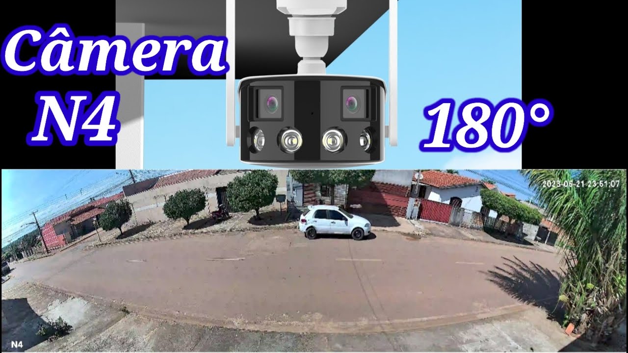 Câmera 180 ° graus 2 lentes fixas modelo N4 anbiux 2 mp 4 k
