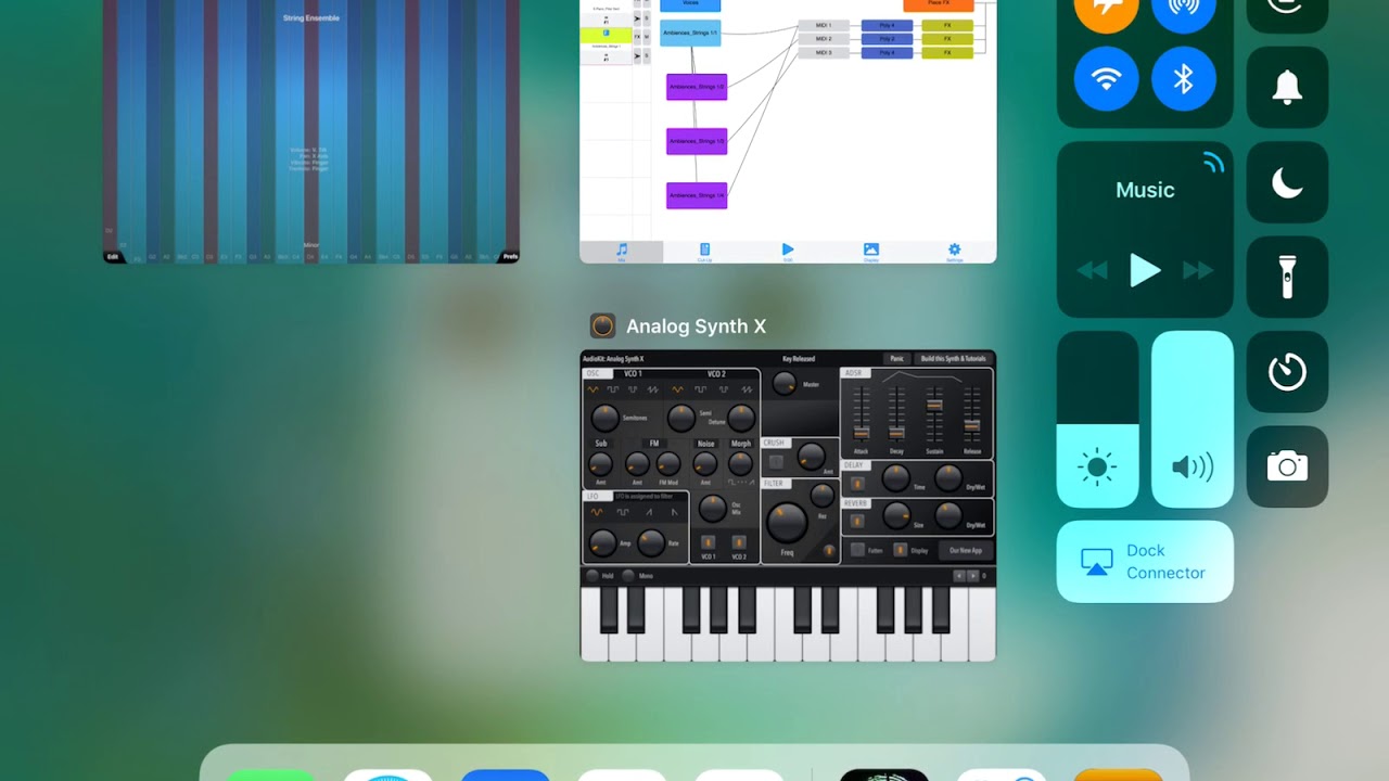 Wotja (iOS): Using MIDI Out to Play 3rd MIDI Synths (Analog Synth X / Thumbjam)