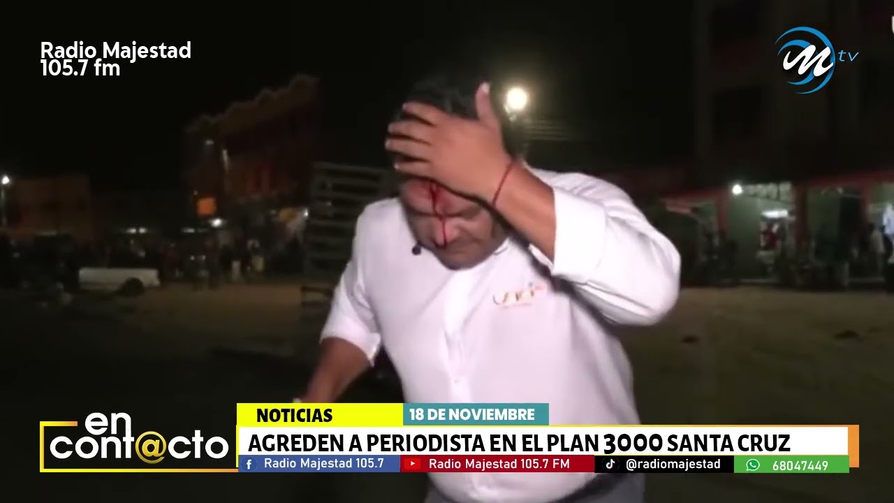 Agreden a periodista en el Plan 3000 Santa Cruz / Noticias #RevistaEnContacto