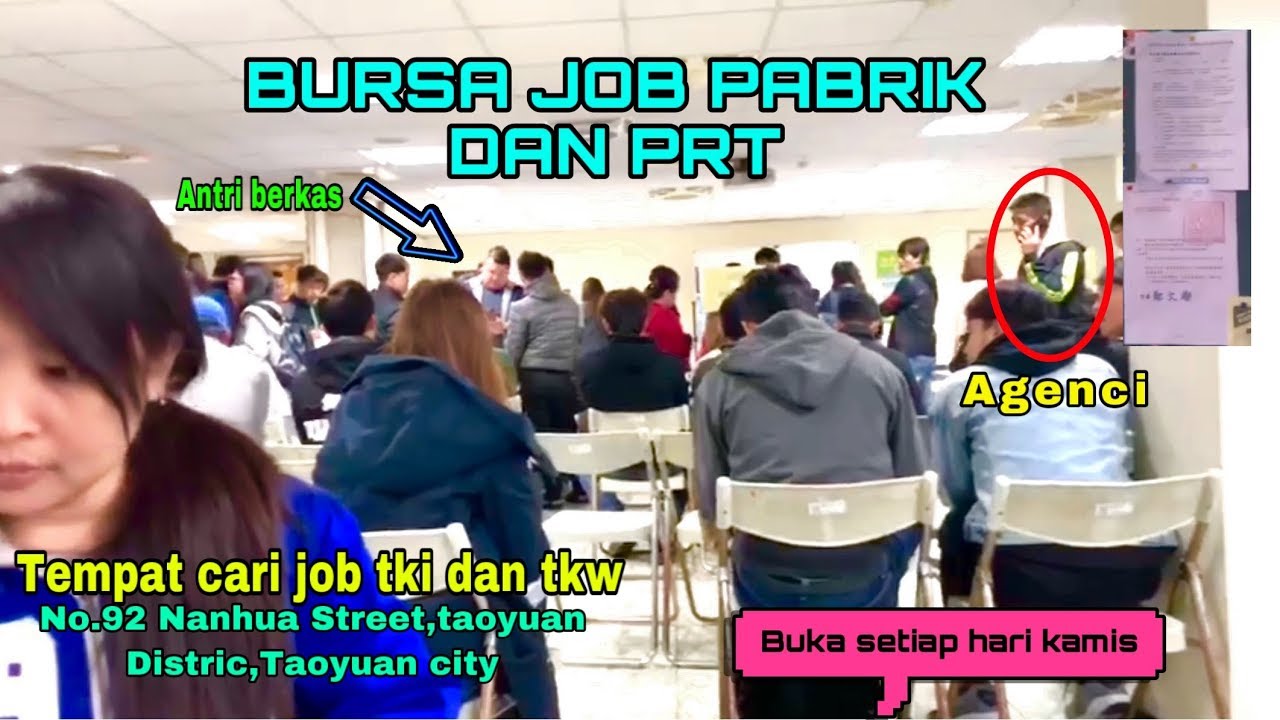 Inilah Tempat Tki Dan Tkw Mencari Job Pabrik maupun PRT Di Taiwan (bursa job)