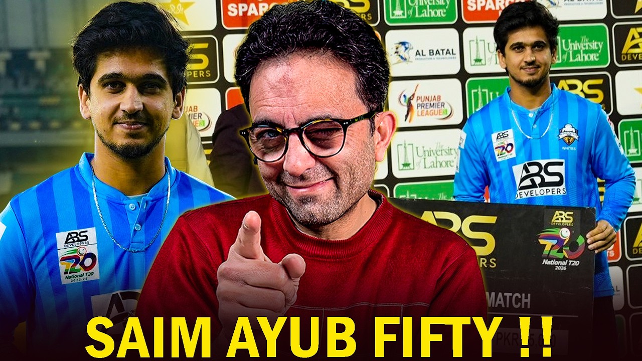 Saim Ayub Shines with Bat & Ball — 53 runs & 2 Wickets Earn Him Player of the Match in National Cup