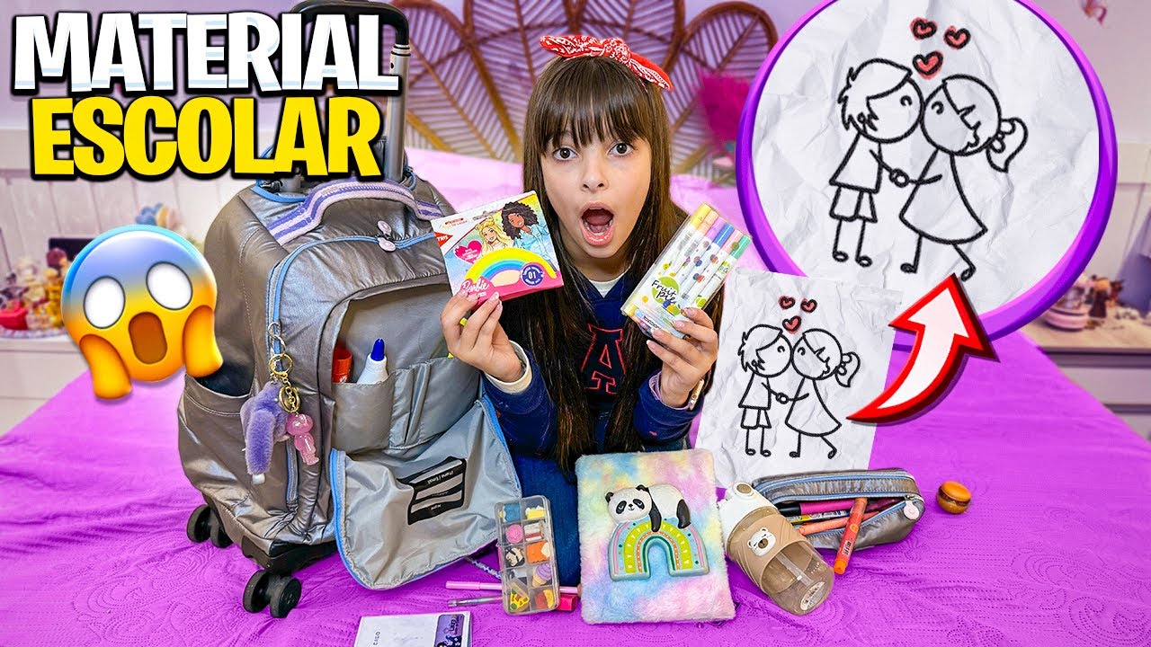 O QUE SOBROU DO MATERIAL ESCOLAR DA LAURINHA