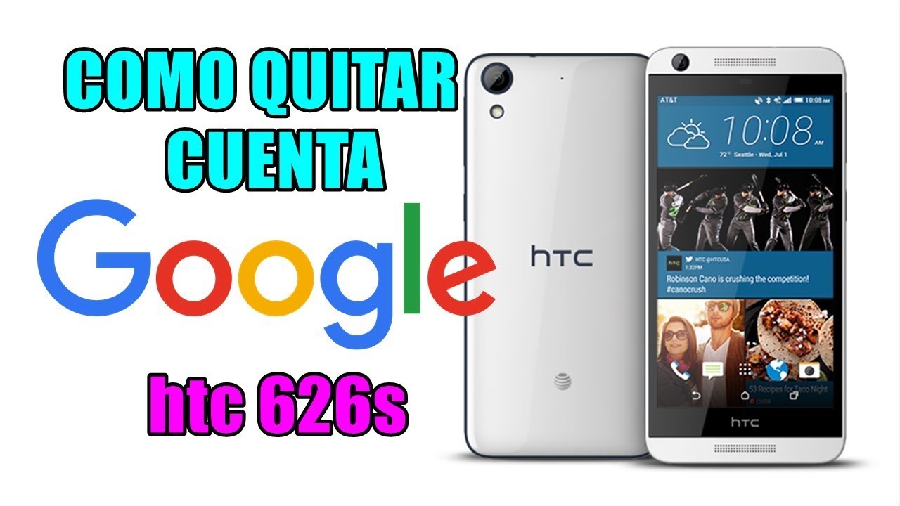 Como quitar la cuenta de google al htc desire 626s sin pc super FACIL