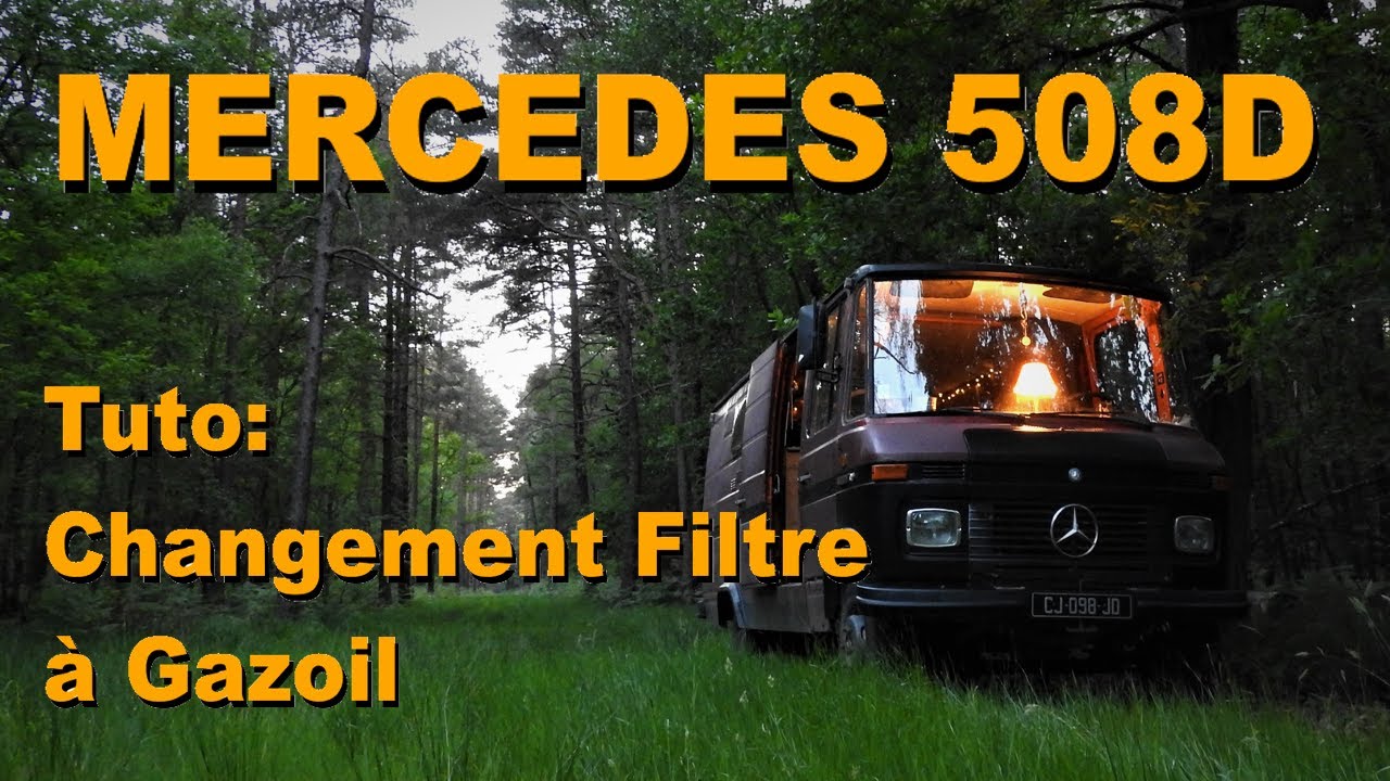 MERCEDES 508D 45ANS TOUJOURS SUR LES ROUTES!! TUTO FILTRE A GAZOIL