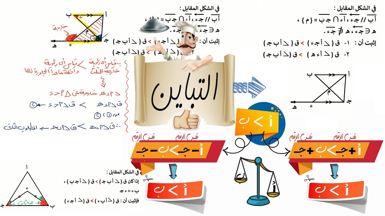 التباين 💪 هندسة الصف الثاني الاعدادي 🎓