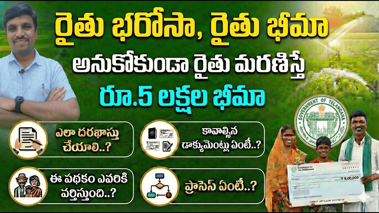 Benfitable Schemes to Every Farmer II ప్రతి రైతుకు ఉపయోగపడే పథకం II Rythu Bharosa, Rythu Bheema