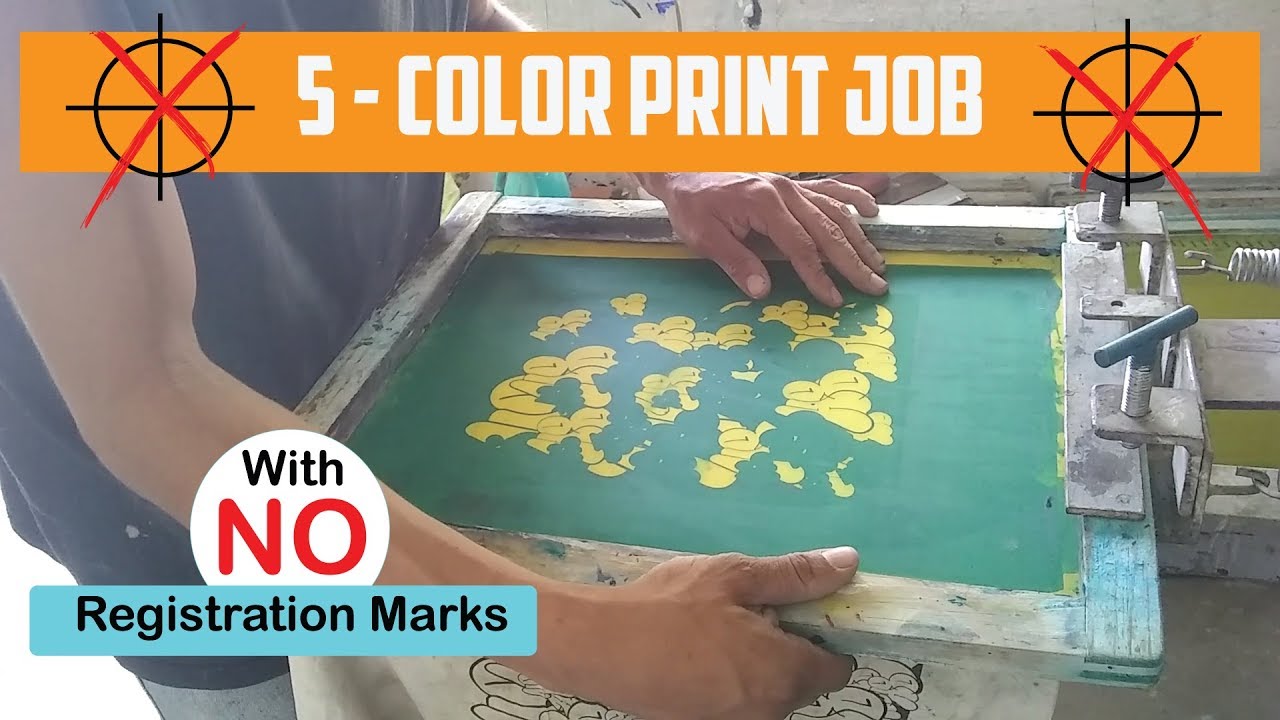 5 Color Print Job | With No Registration Marks