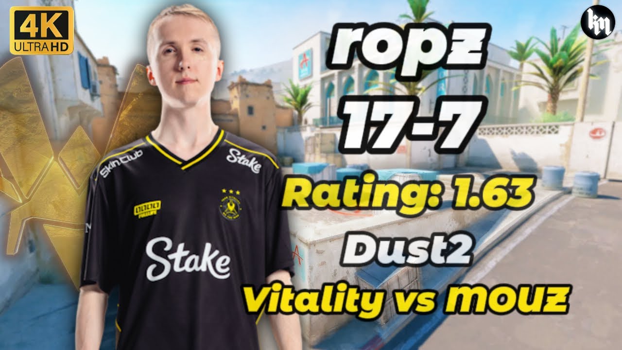 ropz (17-7) Vitality vs MOUZ (Dust2) IEM Kraków 2026 #cs2 #vitality  #ropz
