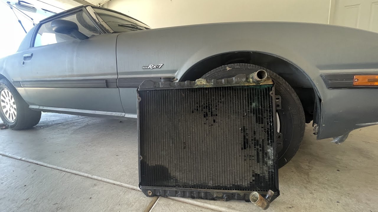Day 14: Radiator Removal Step by Step 1984 Mazda RX7 GSL-SE