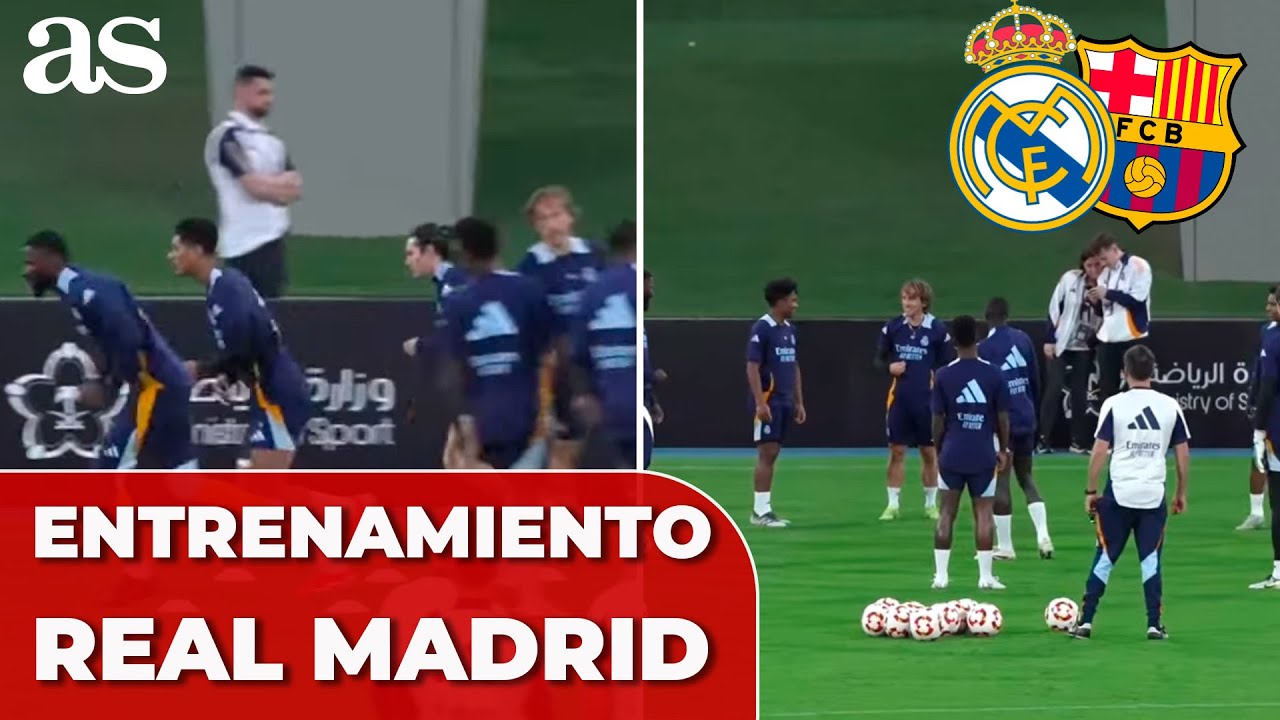 ENTRENAMIENTO del REAL MADRID en la previa de la FINAL de SUPERCOPA de ESPAÑA | REAL MADRID - BARÇA