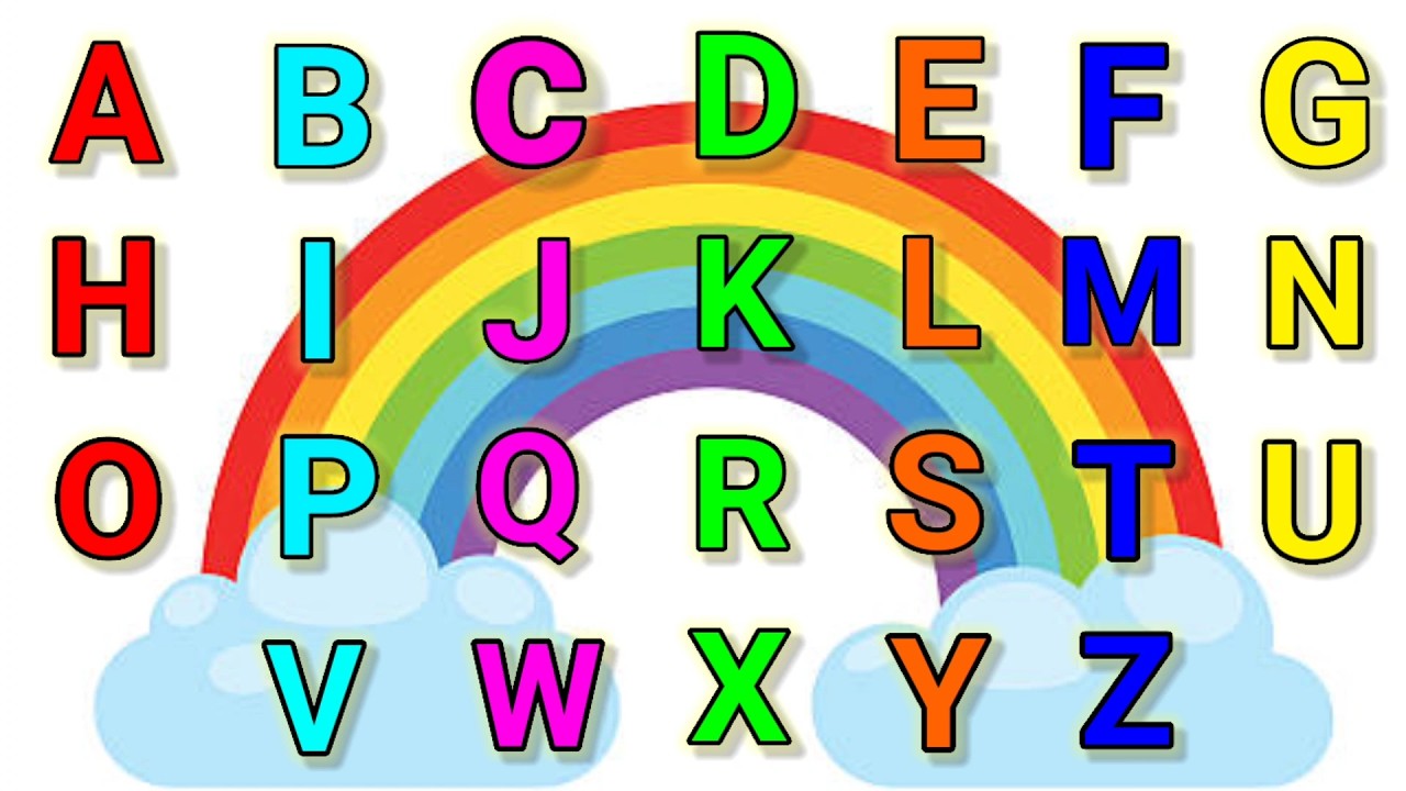 Радужные цвета ABC | Песенка про алфавит для детей | Песенка про ABC | abcd, от a до z, детские с...