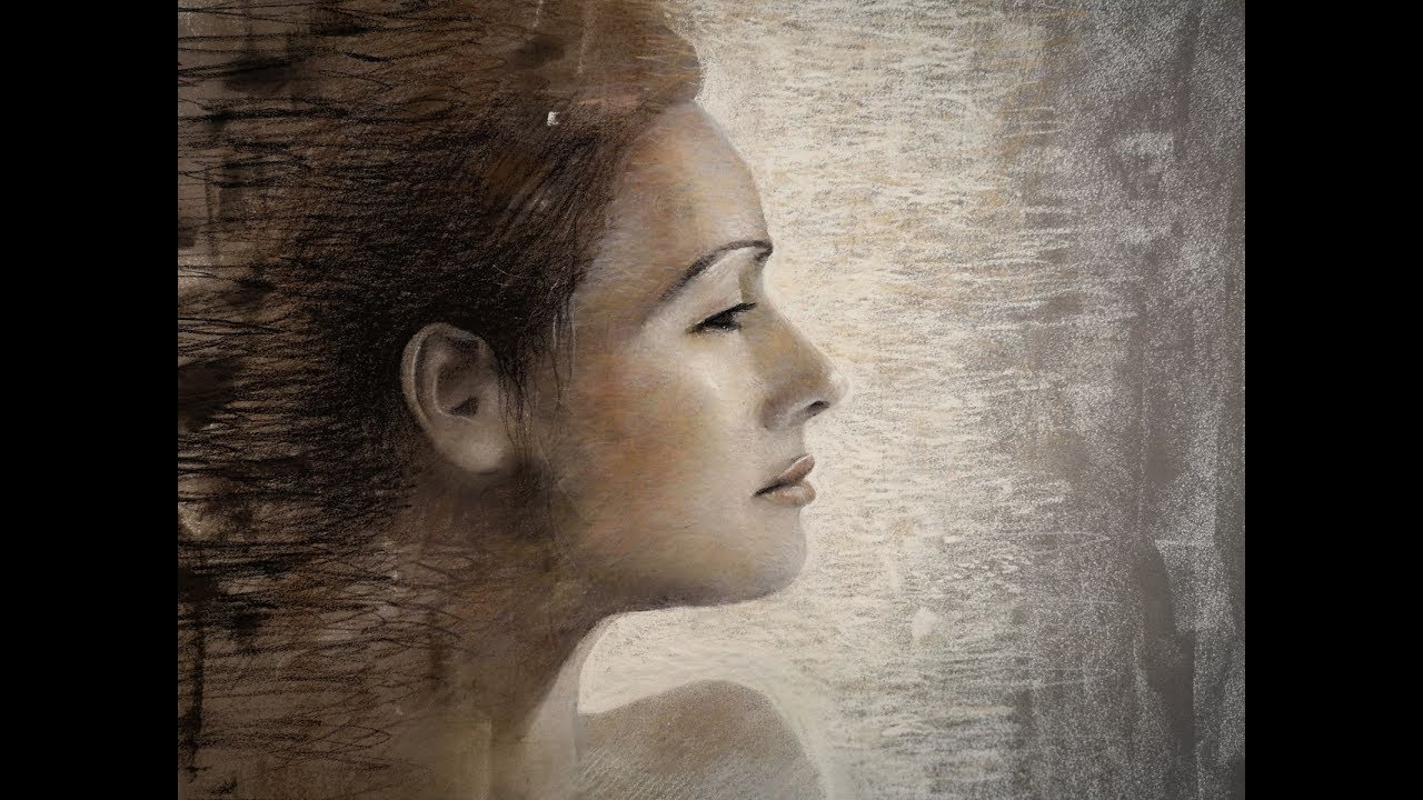 PORTRAIT AU PASTEL profil