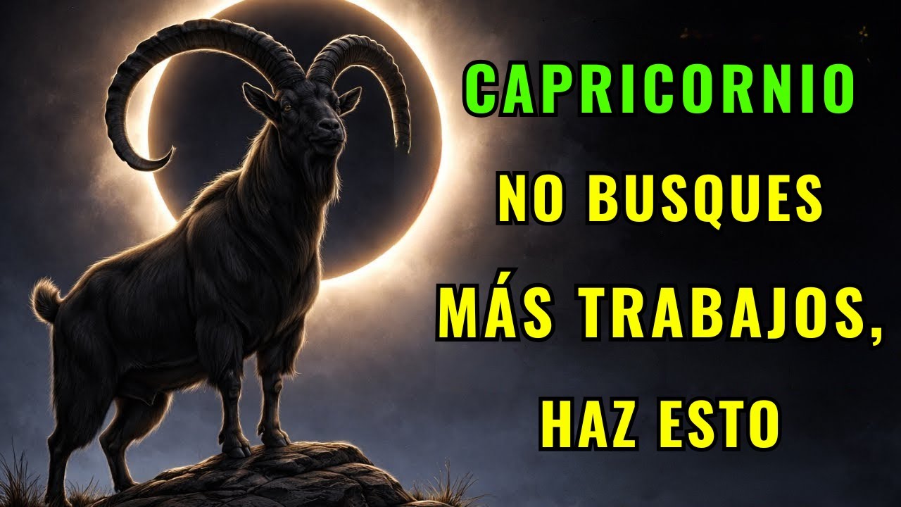 ♑ 🕯️ CAPRICORNIO - NUNCA MÁS BUSQUES TRABAJO, HAZ ESTO