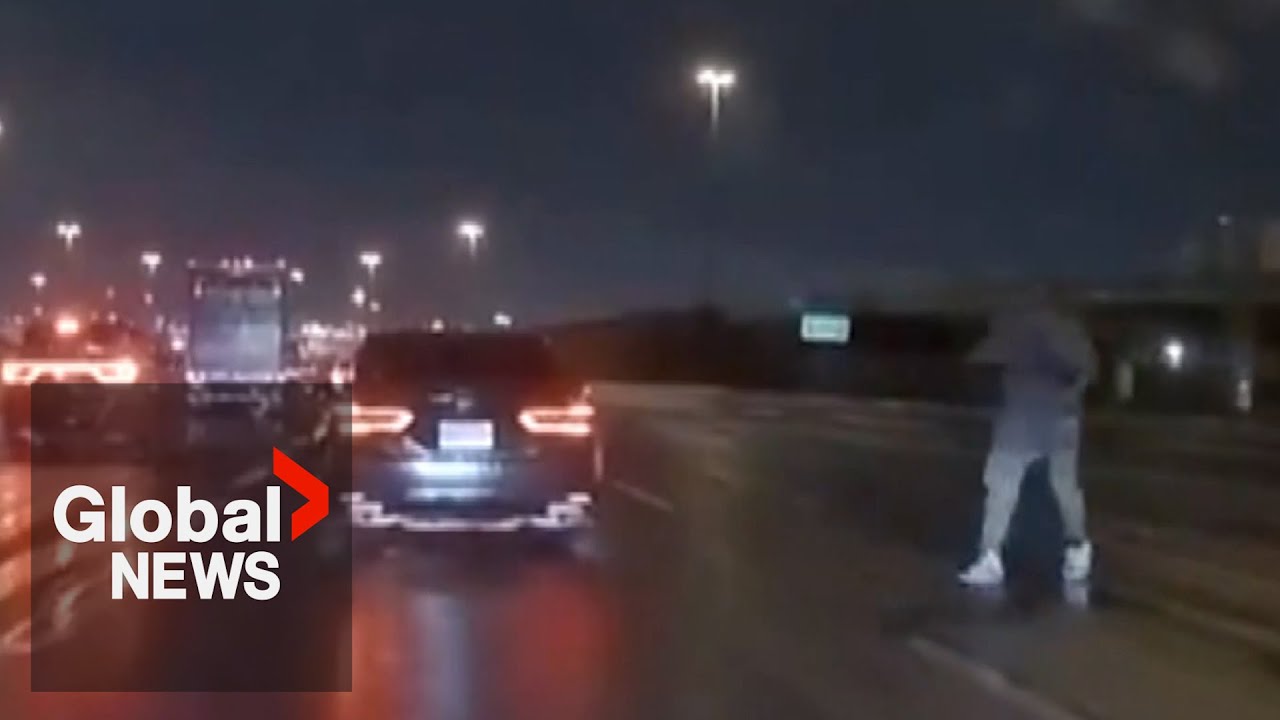Witnesses describe man shooting at cars on Hwy 401 near Toronto