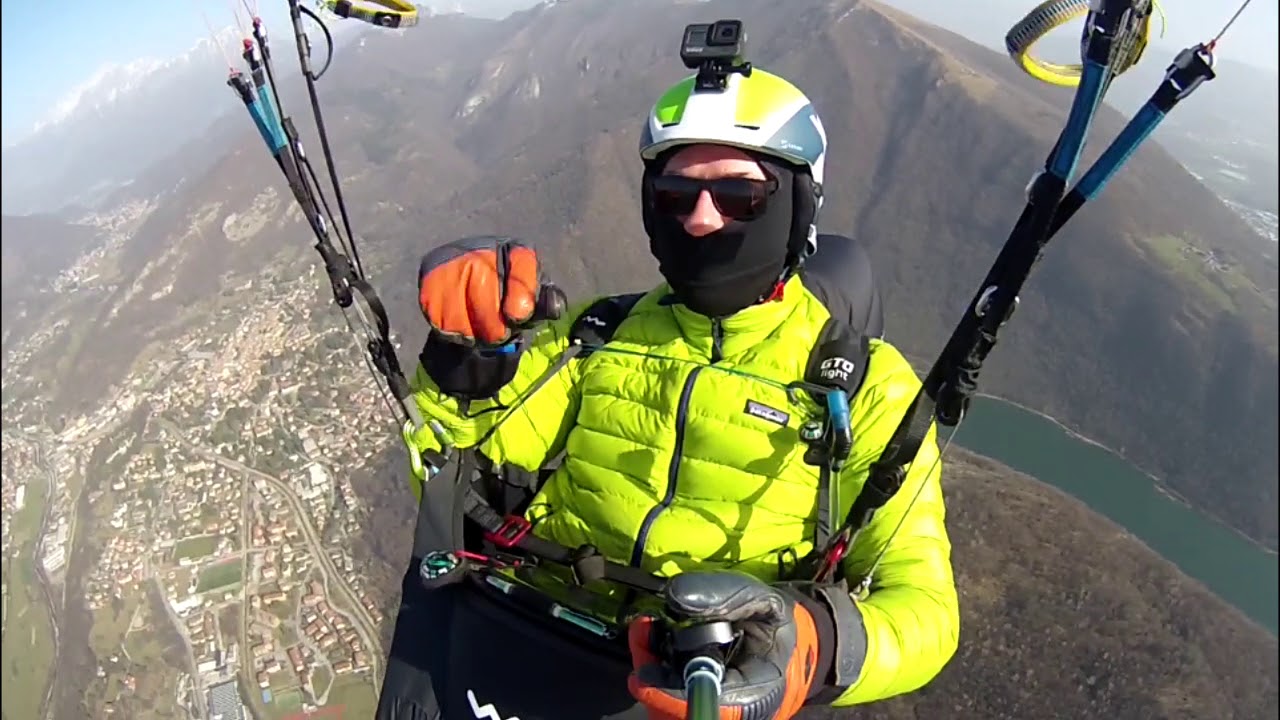 Volo parapendio del 25 febbraio: Bergamo - Como e ritorno.