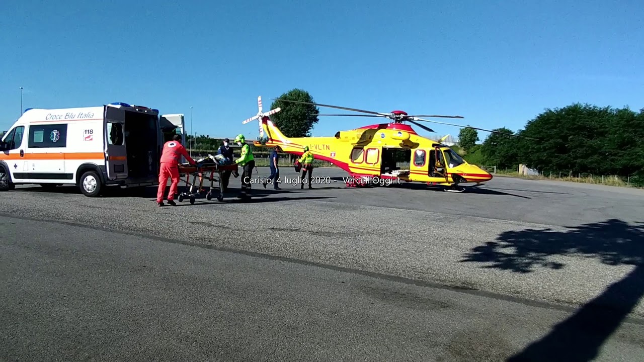 Carisio, grave incidente, tre feriti, due ricoverati in elisoccorso   4 luglio 2020