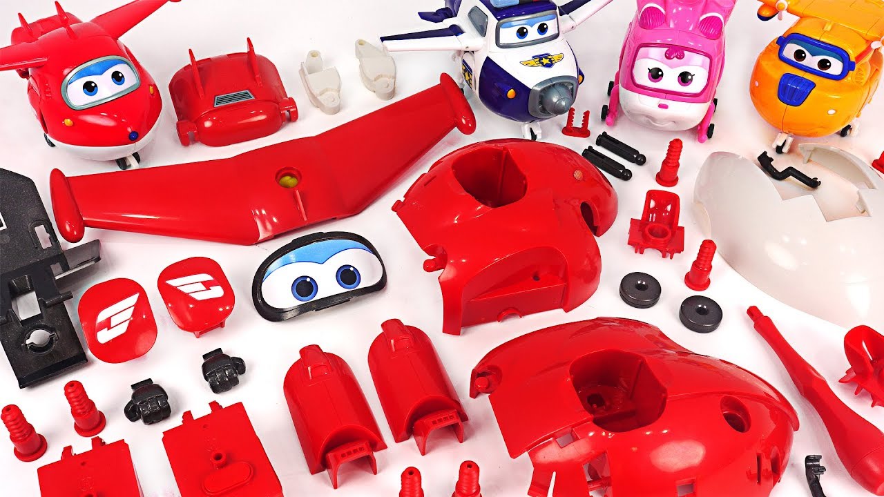 Dinosaurs and villains showed up! Super Wings! Make the Jett with Model Assembly Kit! #DuDuPopTOY