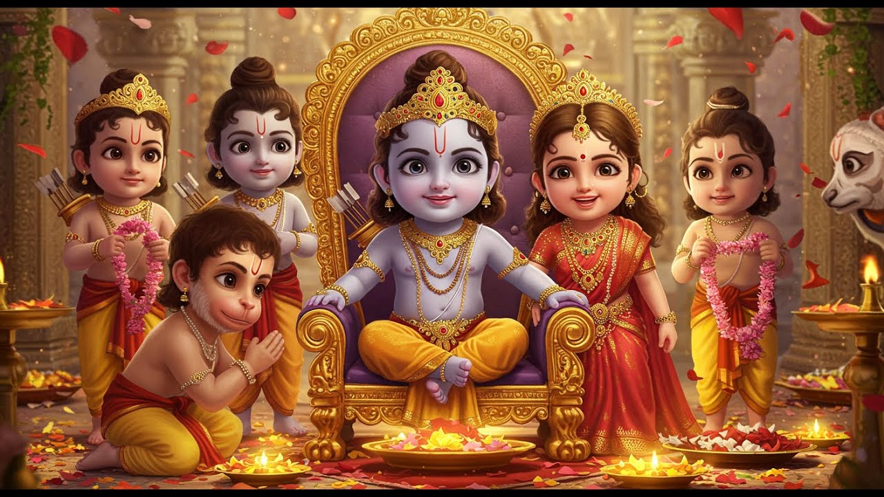Ramachandraya Janaka Mangalam | Cute Rama Song for Kids