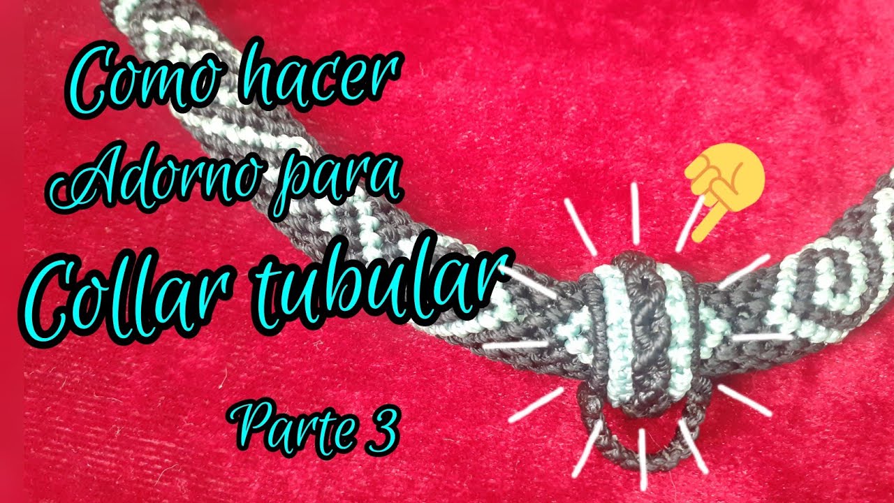Como hacer adornos para collar tubular parte 3