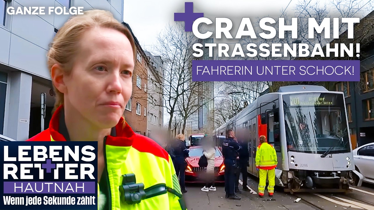 Auto kracht in Straßenbahn! - Fahrerin zittert hinterm Steuer! | Lebensretter hautnah