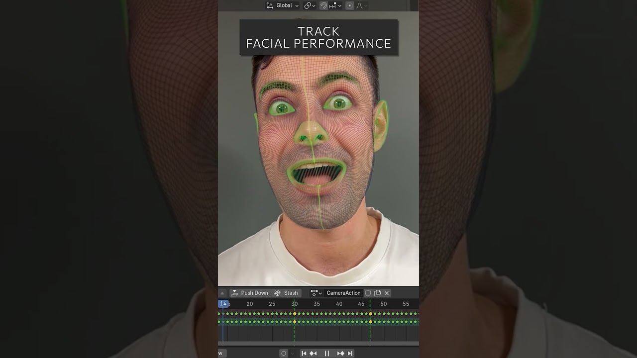 Facial Mocap & 3D Facial Animation &mdash;  KeenTools FaceTracker for #blender  #vfx #tracking #cgi #3d