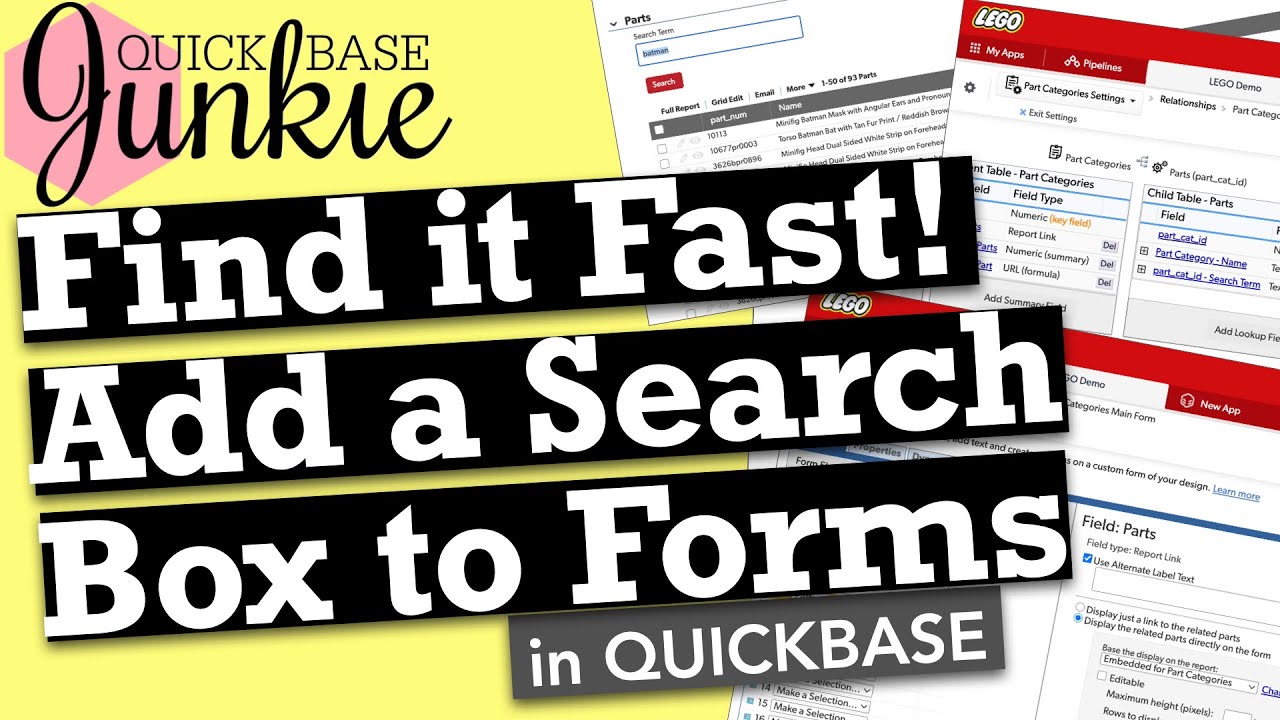 Find it Fast! Add search to forms in Quickbase
