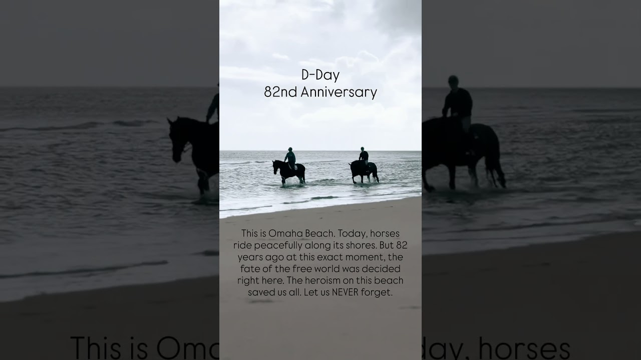 The 82nd Anniversary of D-Day&hellip;This is Omaha Beach. Today, horses ride peacefully but 82 years ago..