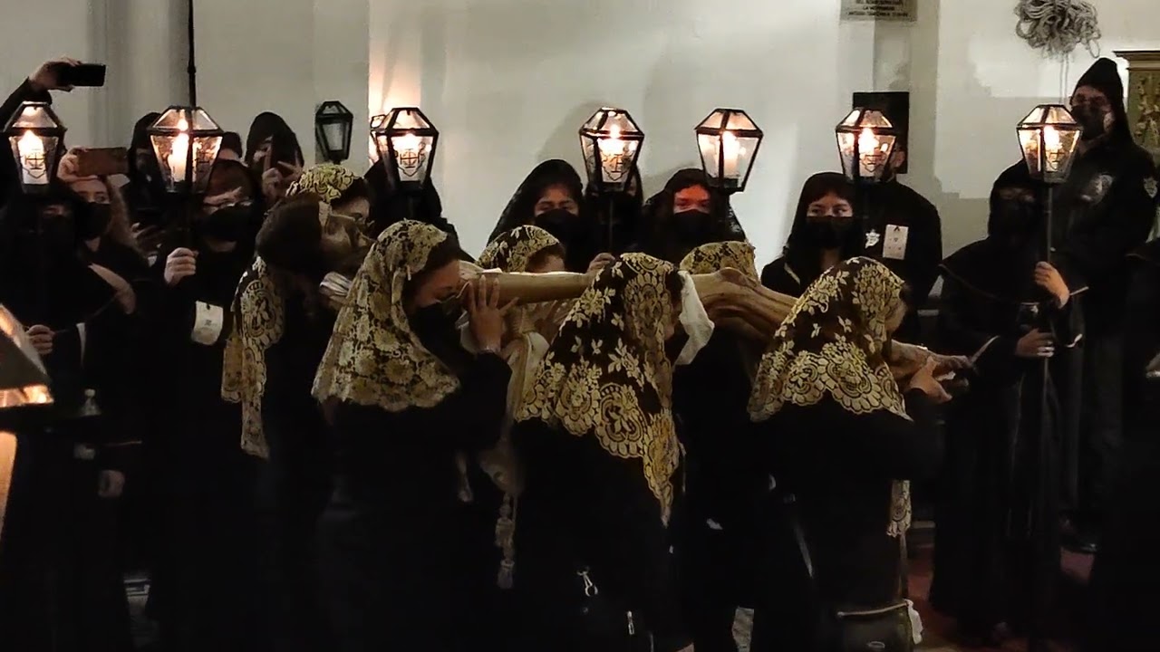 Acto del Santo Entierro - Procesion de Jesús Sepultado de La Escuela de Cristo, Viernes Santo 2022.