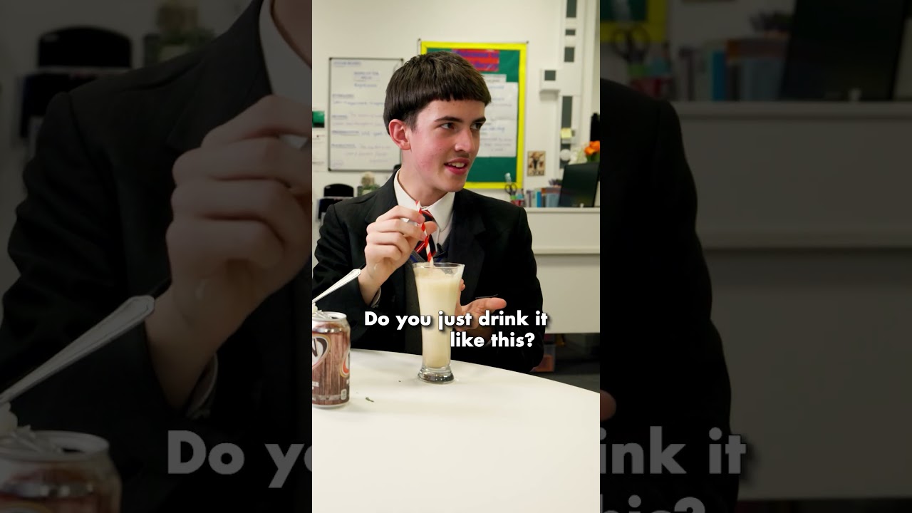 British Highschoolers try Root Beer Floats!