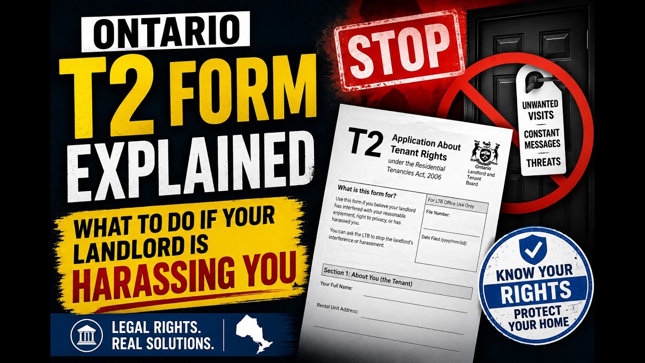 T2 FORM.     PROTECTION TOOLS FOR TENANTS  - dealing with a landlord who is harassing you?