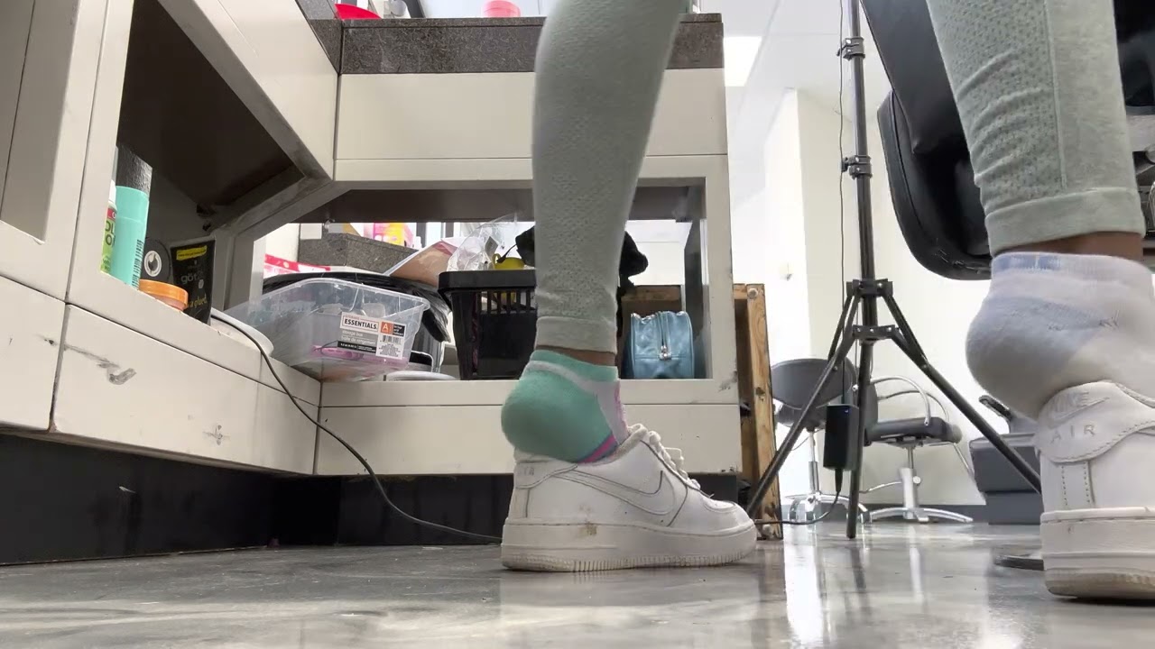 Shoe play at work, trying not to let anyone catch me
