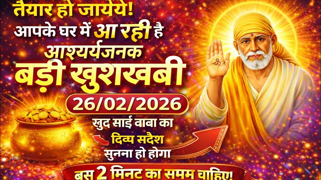 साईं बाबा का दिव्य आशीर्वाद: आपके घर आने वाली बड़ी खुशखबरी! ✨#साईं_बाबा #SaiBaba #ShirdiSaiBaba 