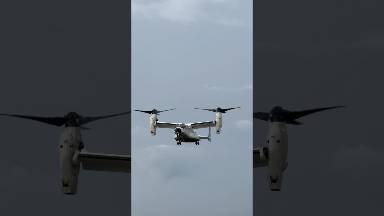 US Navy Bell Boeing CMV-22B Osprey approach RWY24 of Manila International Airport. #planespotting