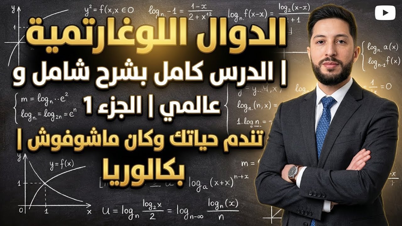 الدوال اللوغارتمية | الدرس كامل بشرح شامل و عالمي  الجزء1 | تندم حياتك وكان ماشوفوش | بكالوريا