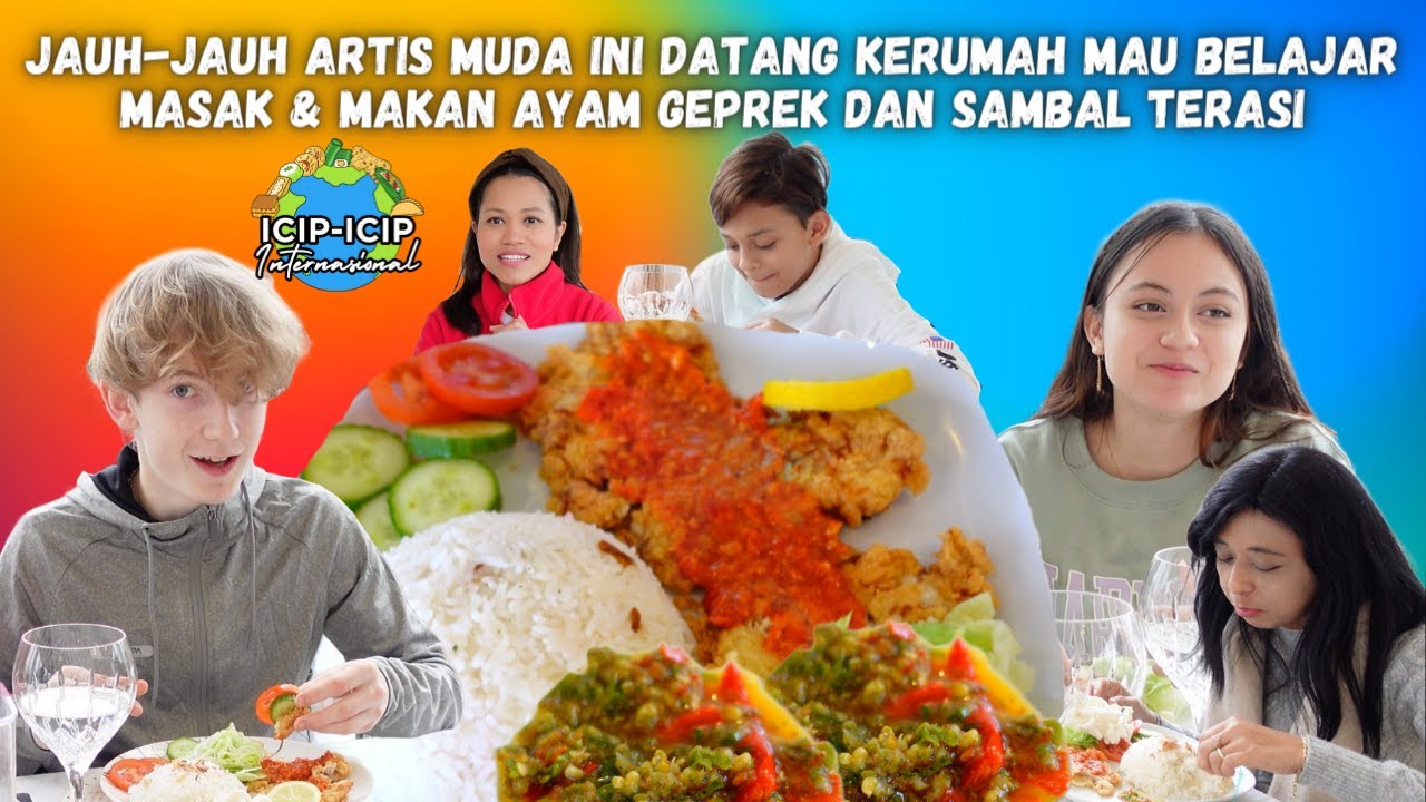 JAUH-JAUH CELEBRITY MUDA MUDI INI DATANG KERUMAH BELAJAR MASAK & MAKAN AYAM GEPREK DAN SAMBAL TERASI