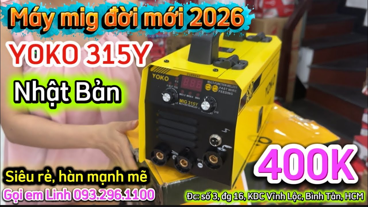 🔥GIẢM NGAY 400K🔥CÁCH SỬ DỤNG VÀ TEST MÁY MIG ĐỜI MỚI 2026 YOKO 315Y NHẬT BẢN #mayhan #kobe #yoko 