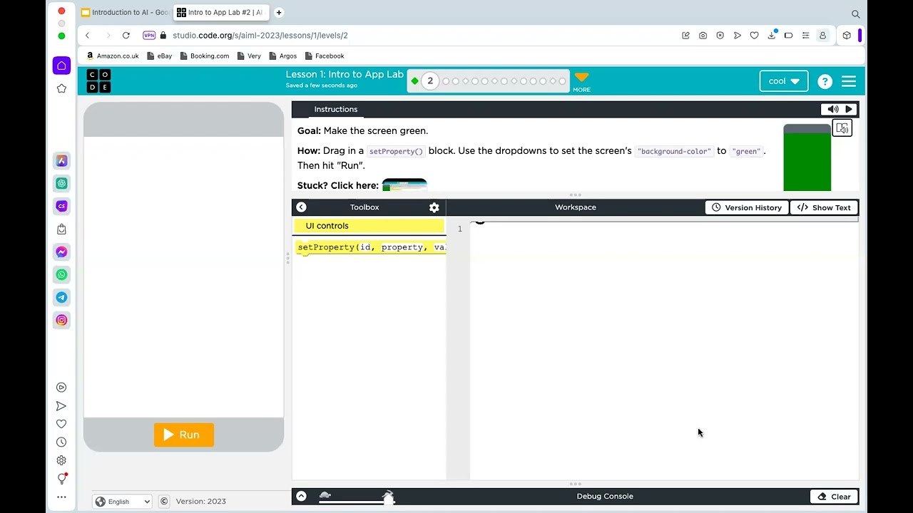 AI and Machine Learning Lesson 1: Introduction to App Lab