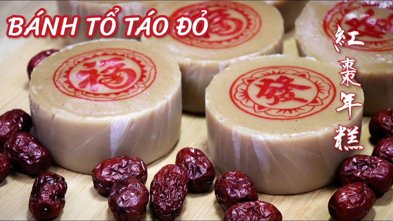 Bánh Tổ Táo Đỏ - Bánh Tổ Cho Người Ăn Kiêng - Cách Làm Bánh Tổ Thành Công 100%. 紅棗年糕