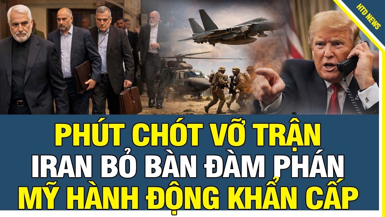 PH&Uacute;T CH&Oacute;T VỠ TRẬN: ISRAEL KH&Ocirc;NG K&Iacute;CH, IRAN BỎ B&Agrave;N Đ&Agrave;M PH&Aacute;N, MỸ H&Agrave;NH ĐỘNG KHẨN CẤP