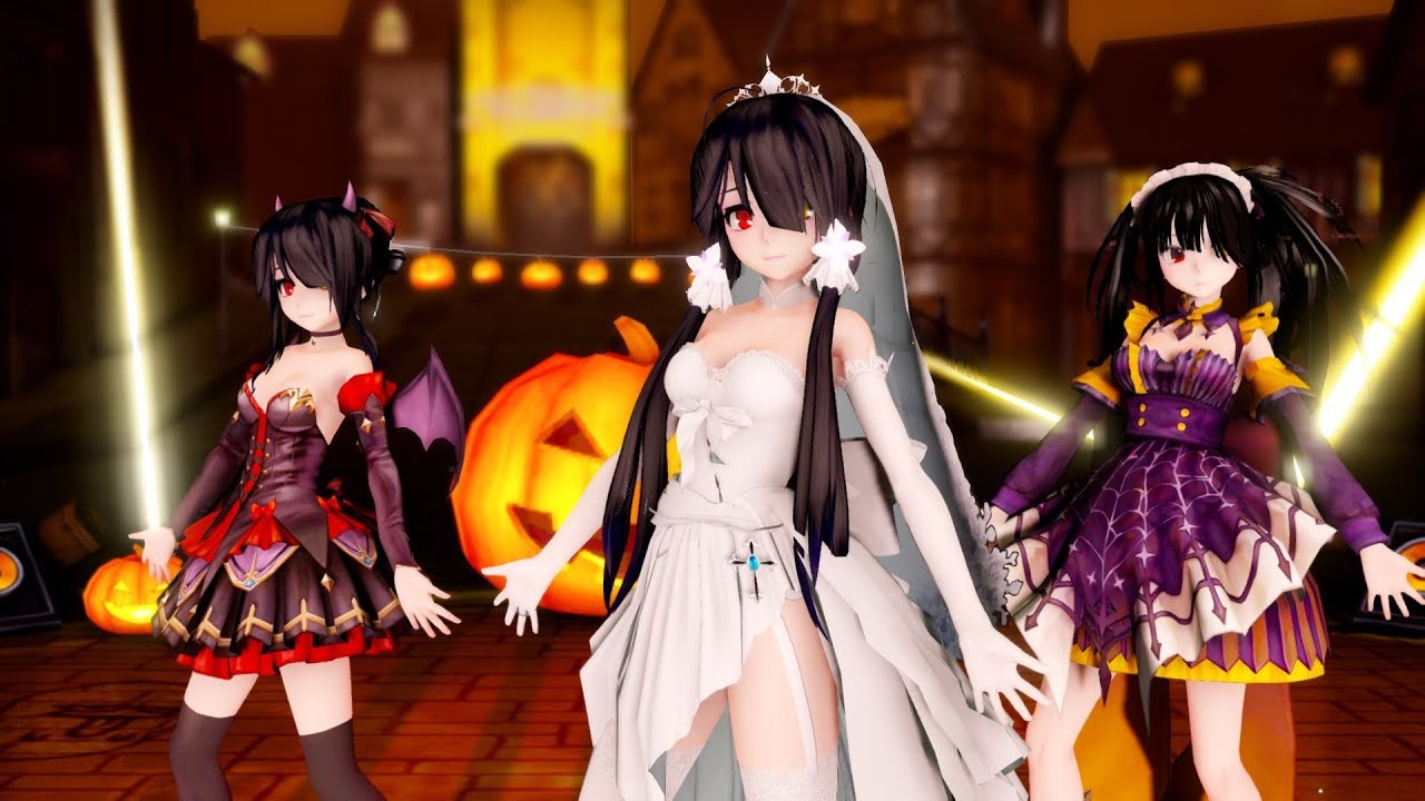 【MMD】  Happy Halloween three Kurumi