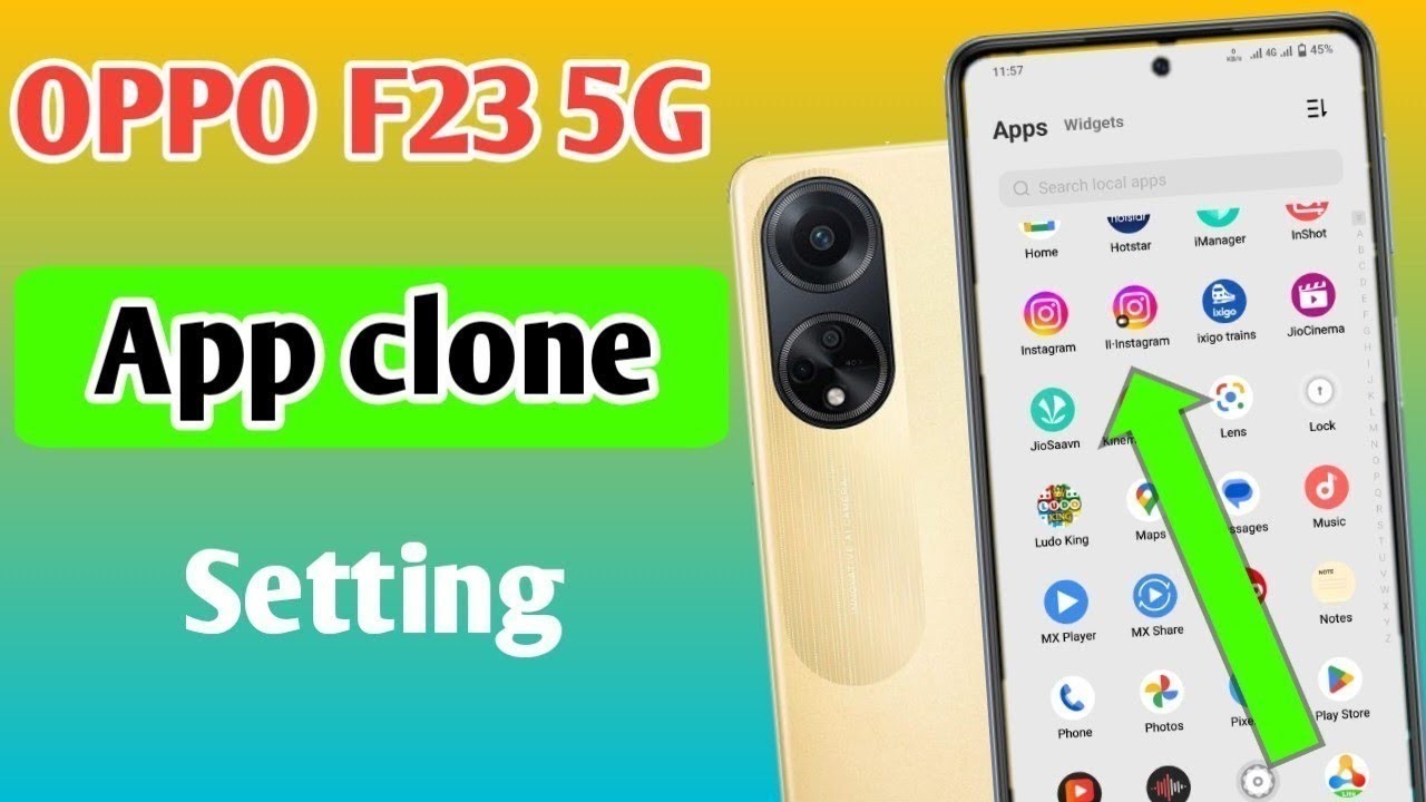 Oppo f23 5g app clone setting/Dual app setting oppo f23 5g mobile