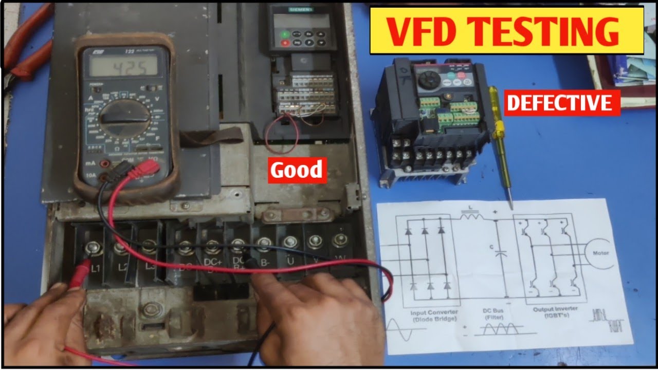 How to Check VFD! How to Test VFD! VFD Testing With Multimeter! VFD Working In Hindi