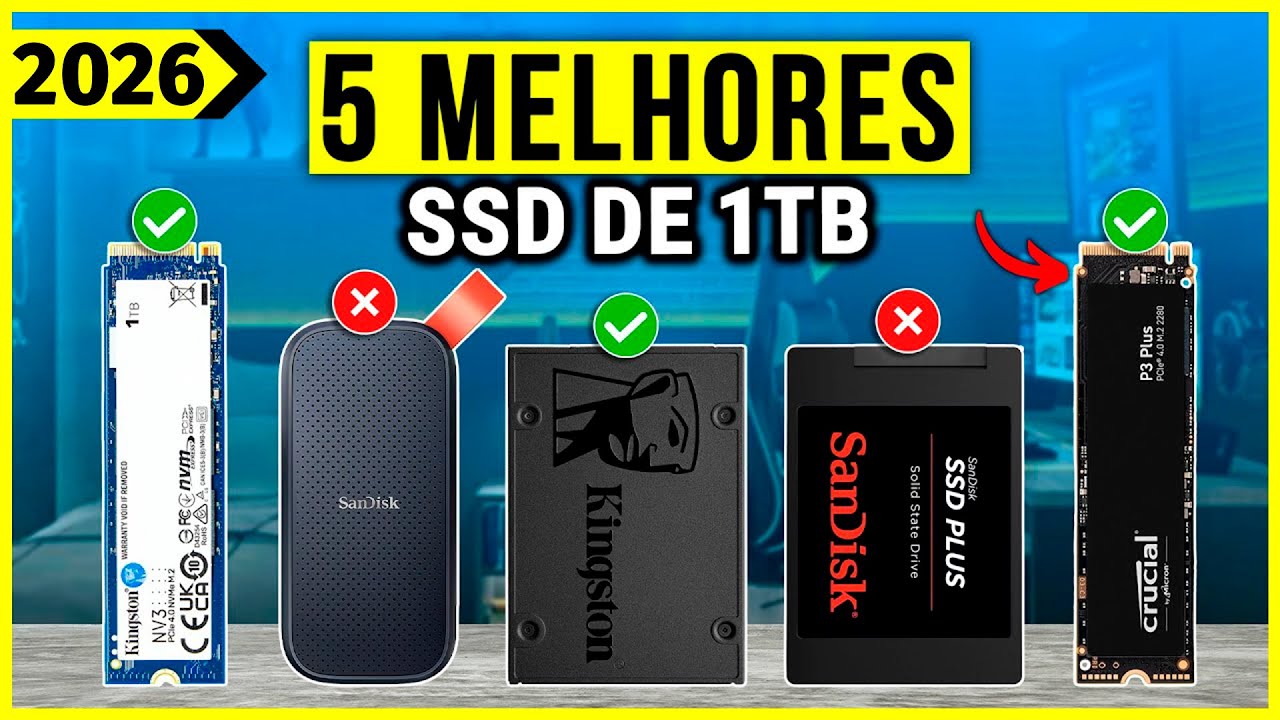 Os 5 MELHORES SSD 1TB Em 2026! CUSTO BENEF&Iacute;CIO