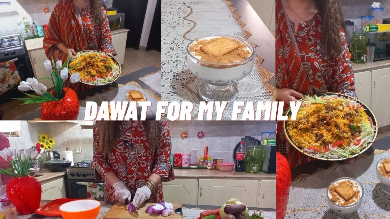 DAWAT FOR SISTER | Chicken Biryani and Cheese Cake Dessert Recipe | Mini Treat 😋 